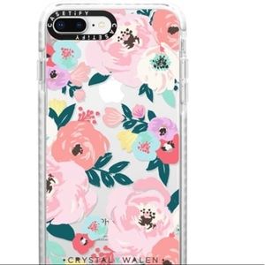 casetify lola floral clear romance iphone 8+ case